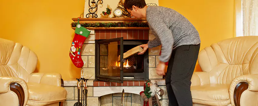 Rusted Metal Fireplace Restoration in Chanhassen, Minnesota